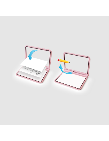 Tablette lumineuse nomade Kidydraw-pro Rose - Kidywolf