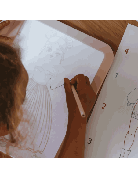 Tablette lumineuse nomade Kidydraw-pro Rose - Kidywolf