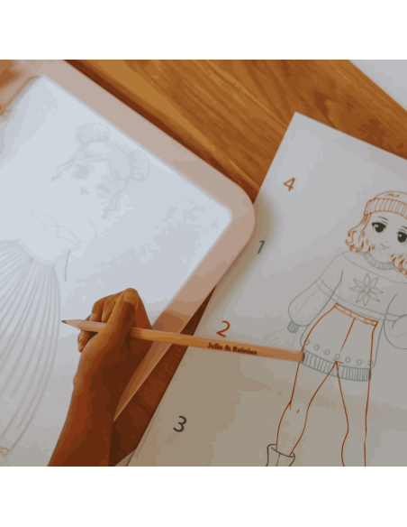 Tablette lumineuse nomade Kidydraw-pro Rose - Kidywolf