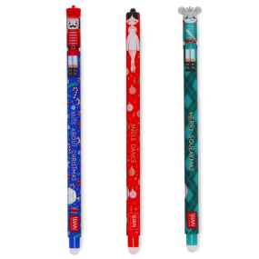 Set de 3 Stylos à encre effaçable Noël - Legami