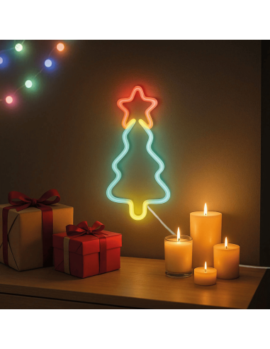 Lampe LED effet néon "Sapin de Noël" - Legami