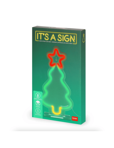 Lampe LED effet néon "Sapin de Noël" - Legami