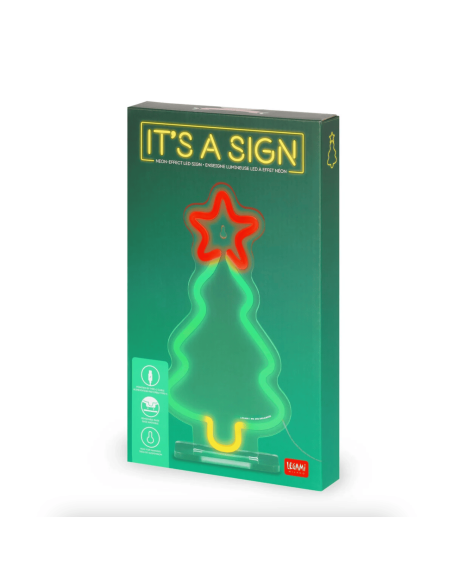 Lampe LED effet néon "Sapin de Noël" - Legami