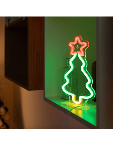 Lampe LED effet néon "Sapin de Noël" - Legami