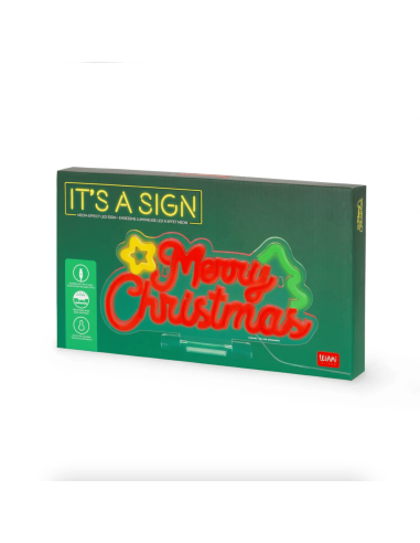 Lampe LED effet néon "Merry Xmas" - Legami
