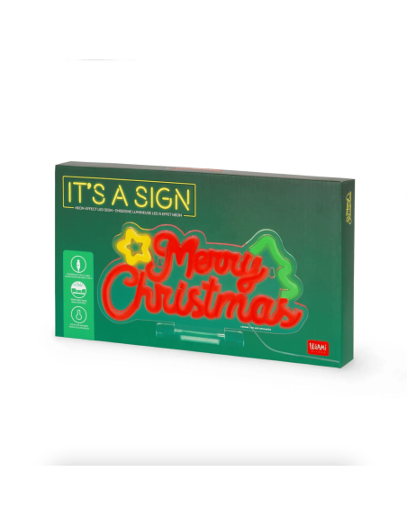 Lampe LED effet néon "Merry Xmas" - Legami
