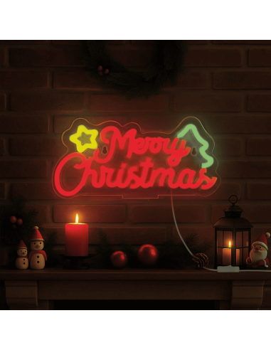Lampe LED effet néon "Merry Xmas" - Legami