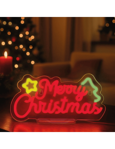 Lampe LED effet néon "Merry Xmas" - Legami