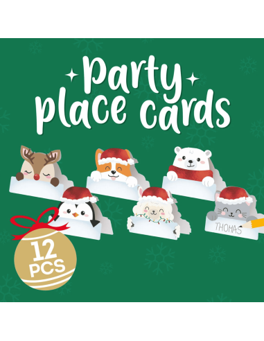 Set de 12 Marque-places de Noël - Legami