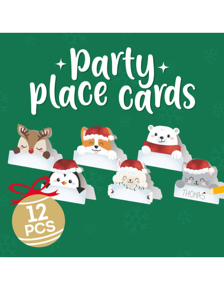 Set de 12 Marque-places de Noël - Legami