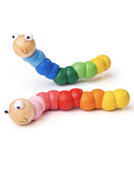 Chenille articulée en bois - One for Fun