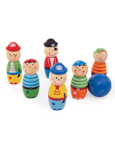 Quilles pirates en bois - Bigjigs