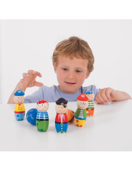 Quilles pirates en bois - Bigjigs