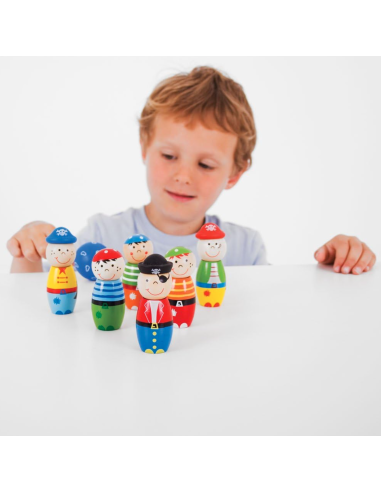 Quilles pirates en bois - Bigjigs