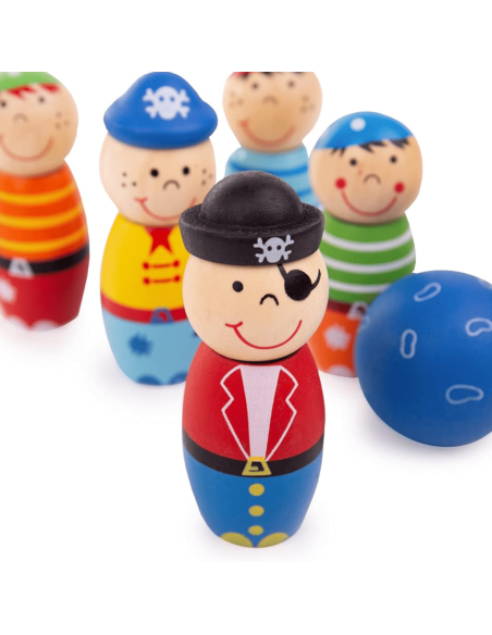 Quilles pirates en bois - Bigjigs