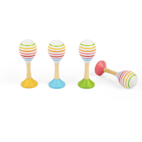 Maraca rayée en bois - Bigjigs