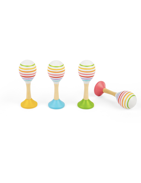 Maraca rayée en bois - Bigjigs