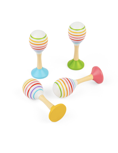 Maraca rayée en bois - Bigjigs