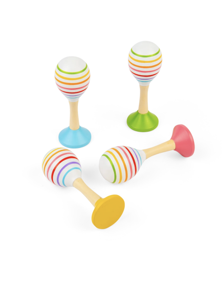 Maraca rayée en bois - Bigjigs