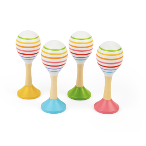 Maraca rayée en bois - Bigjigs 2