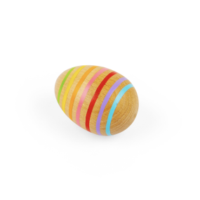 Oeuf-Maracas rayée en bois - Bigjigs 2