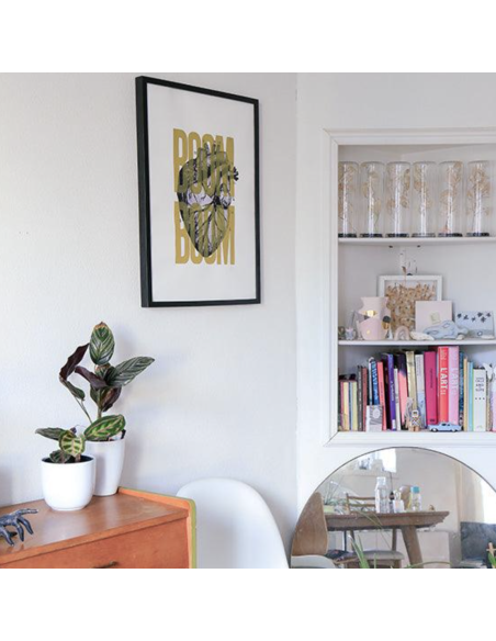 Sérigraphie Boom Boom Doré 50x70 cm