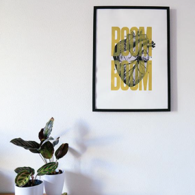 Sérigraphie Boom Boom Doré 50x70 cm 2