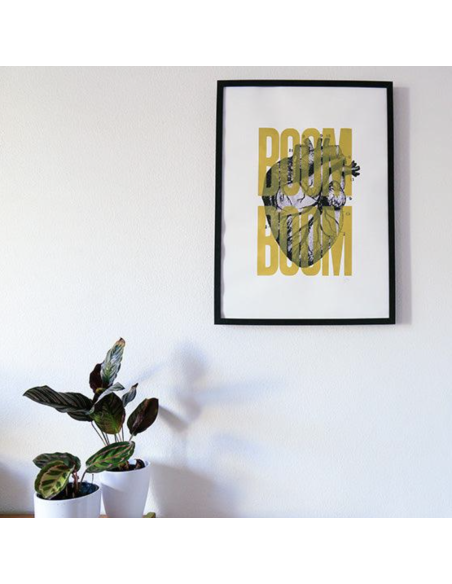 Sérigraphie Boom Boom Doré 50x70 cm