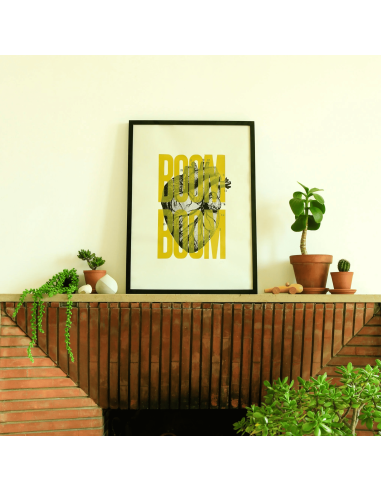 Sérigraphie Boom Boom Doré 50x70 cm