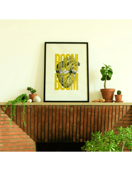 Sérigraphie Boom Boom Doré 50x70 cm