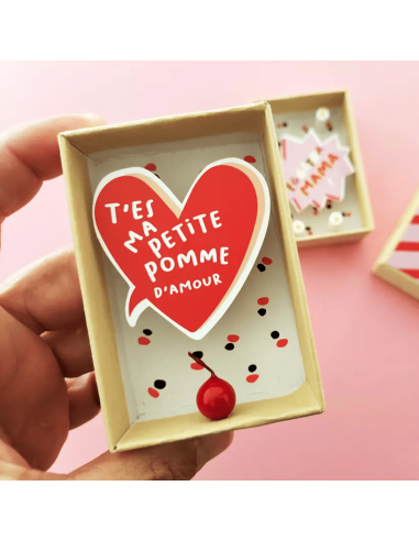 Boite à message "T'es ma petite pomme d'amour"...