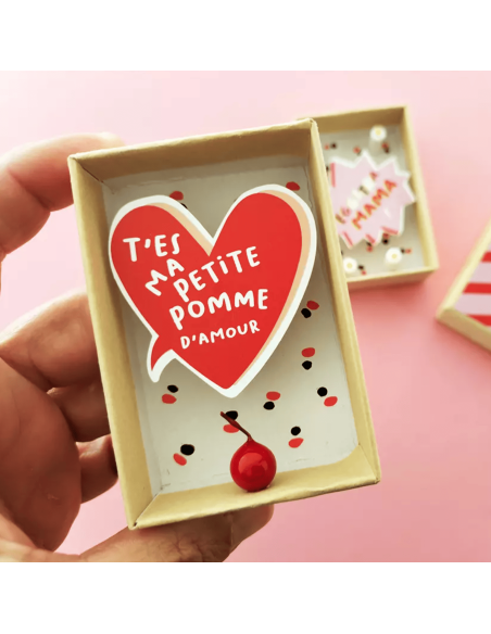 Boite à message "T'es ma petite pomme d'amour" - Pamela Loops