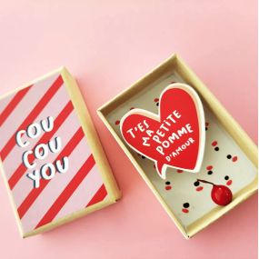 Boite à message "T'es ma petite pomme d'amour" - Pamela...