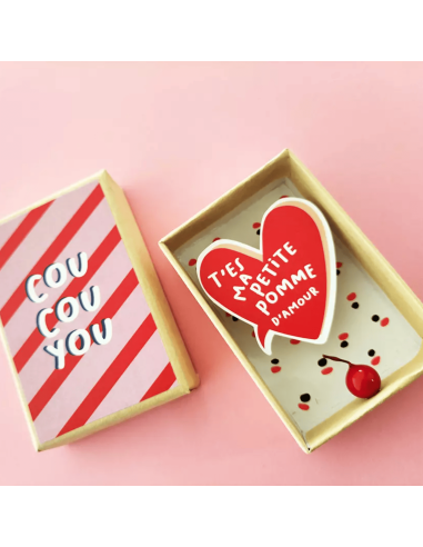 Boite à message "T'es ma petite pomme d'amour"...