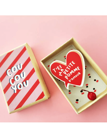 Boite à message "T'es ma petite pomme d'amour" - Pamela Loops