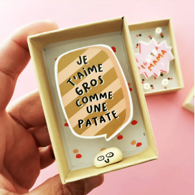 Boite à message "Je t'aime gros comme une patate" -... 2