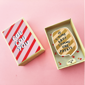 Boite à message "Je t'aime gros comme une patate" -...