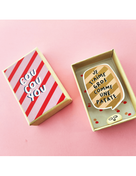 Boite à message "Je t'aime gros comme une patate" - Pamela Loops