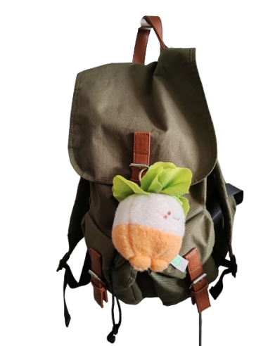 Porte-clés en peluche Radis - Bazuuyu