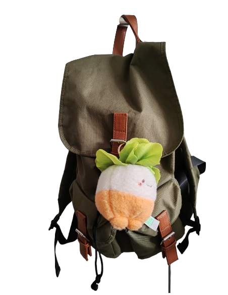 Porte-clés en peluche Radis - Bazuuyu