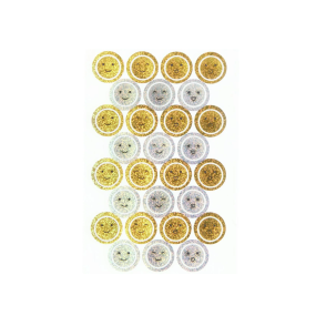 Stickers ronds emojis dorés et argentés - Rico Design 2