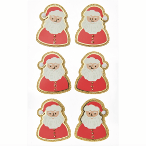 6 autocollants 3D Père Noël - Rico Design