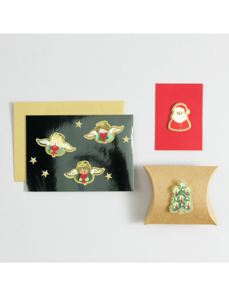 6 autocollants 3D Père Noël - Rico Design