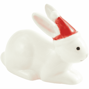 Lapin céramique & son bonnet de Noël - Rico Design