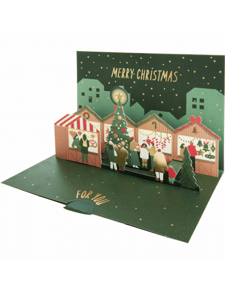 Carte Pop-up Marché de Noël - Rico Design
