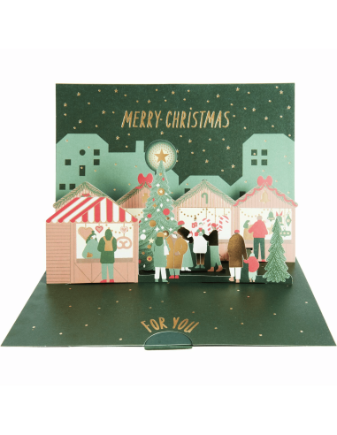 Carte Pop-up Marché de Noël - Rico Design