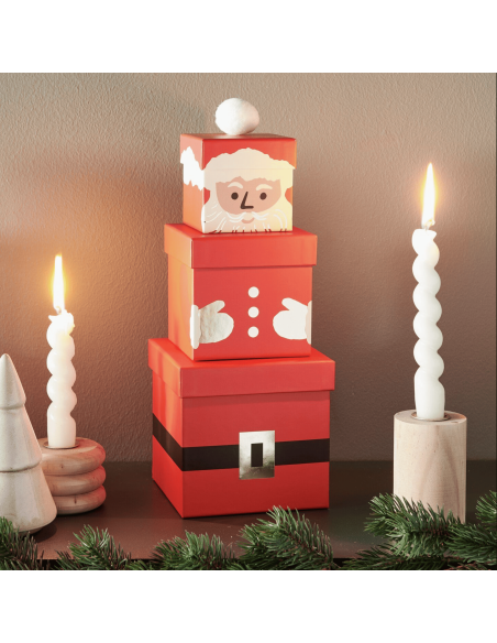 Set de 3 boîtes cadeaux Père Noël - Rico Design