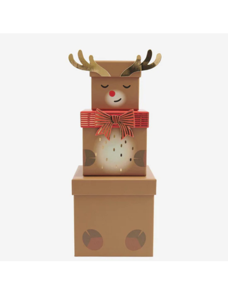 Set de 3 boîtes cadeaux Renne - Rico Design