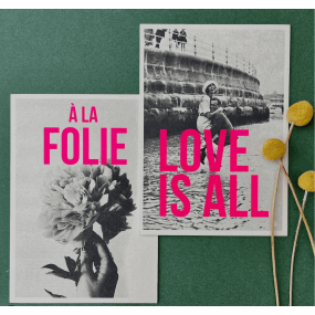 Affiche vintage A4 "Love is all" - Atelier Kencre 2