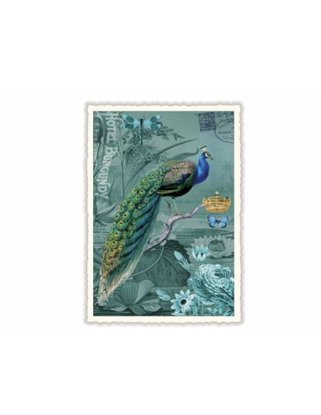 Carte postale Paon - Acte tre